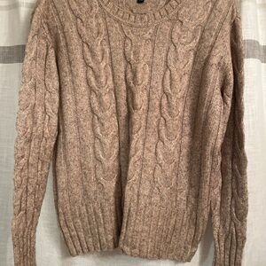 Banana Republic cable knot taupe sweater